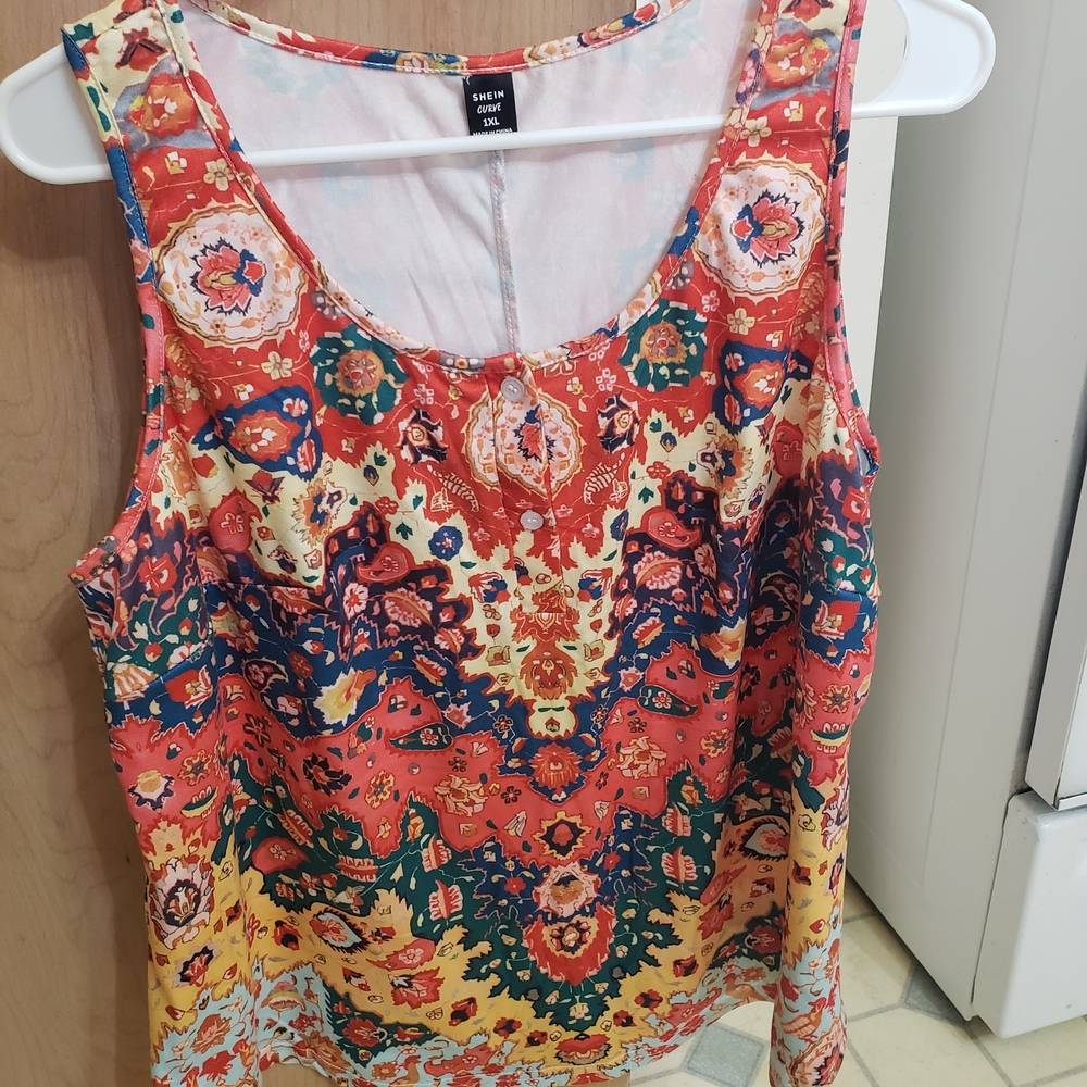 SHEIN Vibrant Patterned Tank Top
